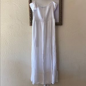 J is for Justify white off the shoulder dress